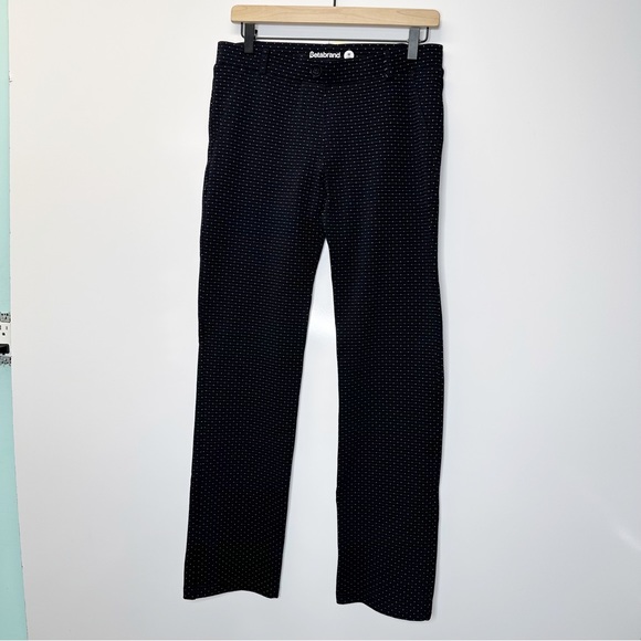 Betabrand Straight Leg Stretch Dress Pants Polka Dot Size Medium Long - Picture 2 of 9